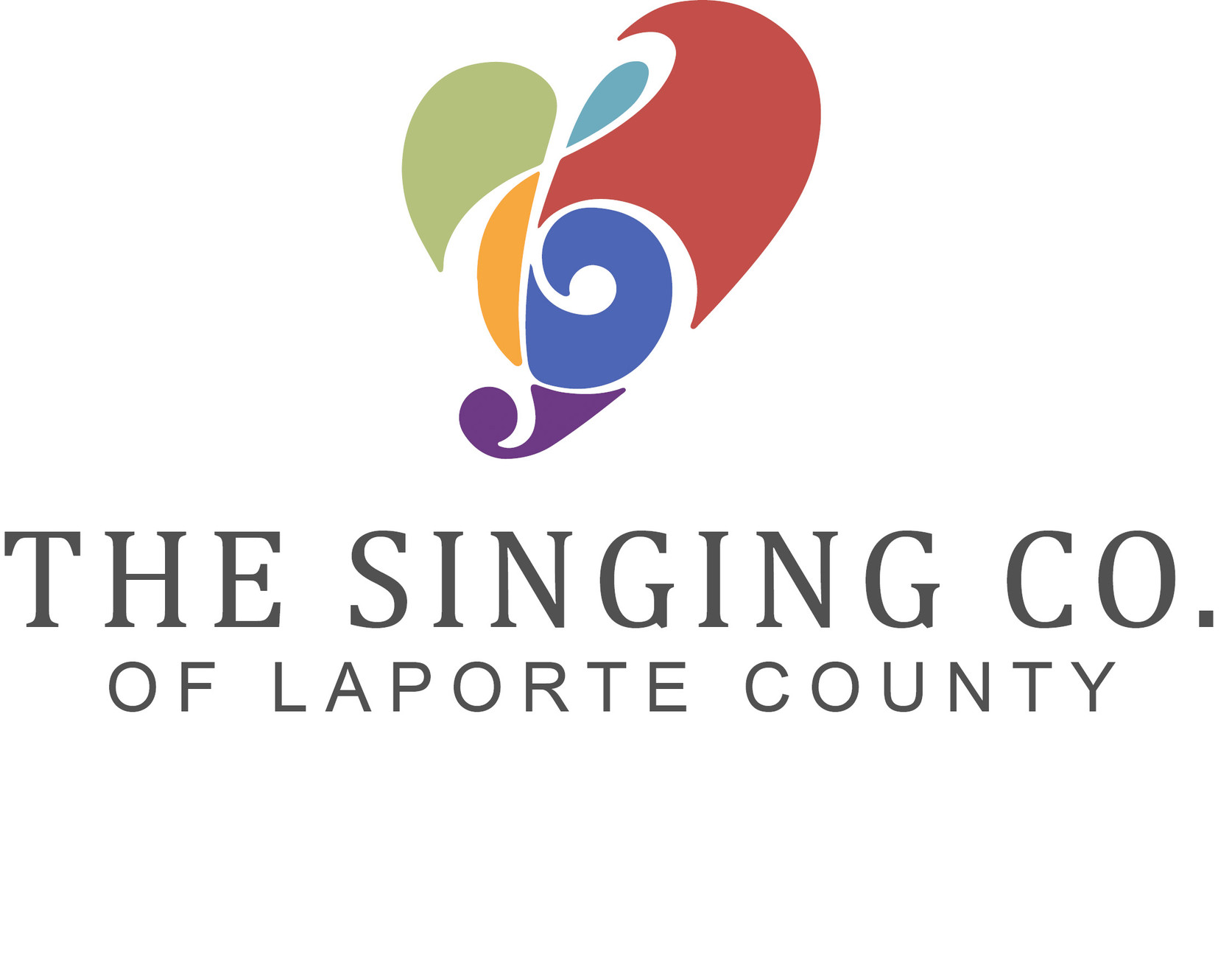 The Singing Co. of LaPorte County logo representing a local community choir
