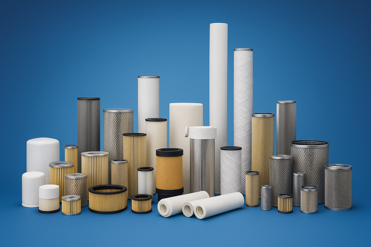 Wide selection of industrial and commercial air filters in various sizes and styles