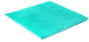 Green synthetic air filter pad for commercial HVAC systems